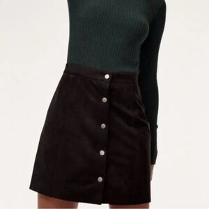 Wilfred Black Button-Up Skirt